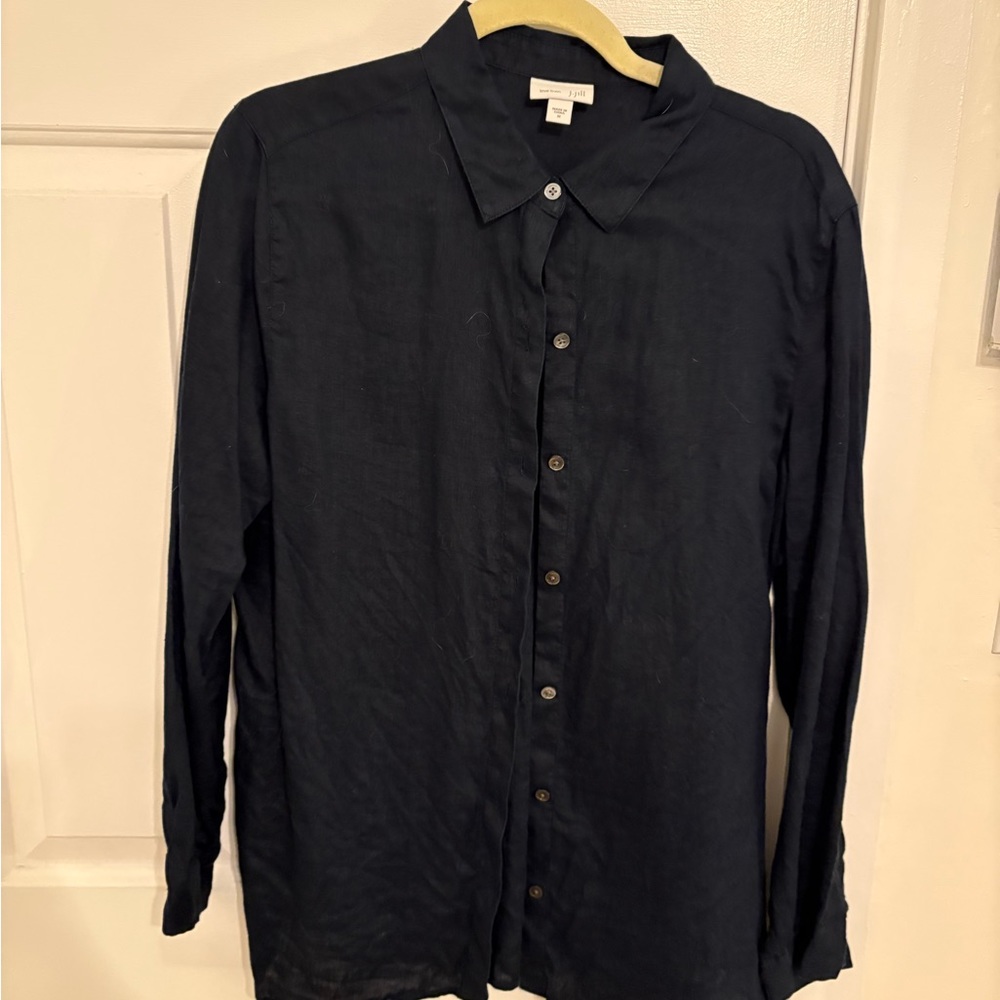J. Jill Oversized Linen Button Down Shirt